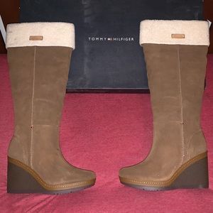 Suede Wedge Boots